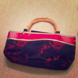 COPY - Beautiful!! Bamboo oriental print purse:)